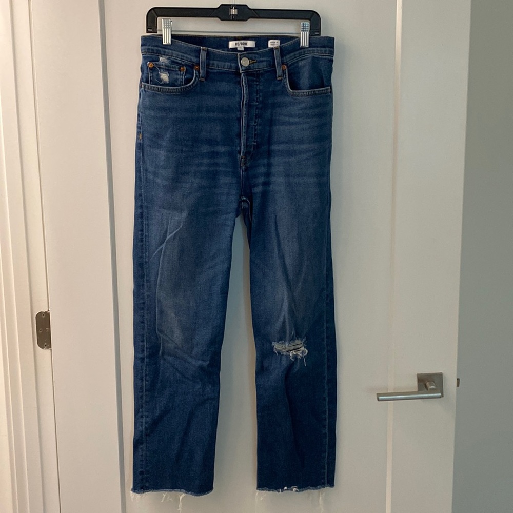Re/Done High Rise Straight Leg Jean